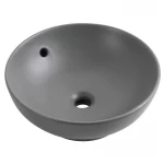 Раковина накладна Mixxus Premium TOPPER-0201 GRAY 410x410x165mm з переливом (MP6649)