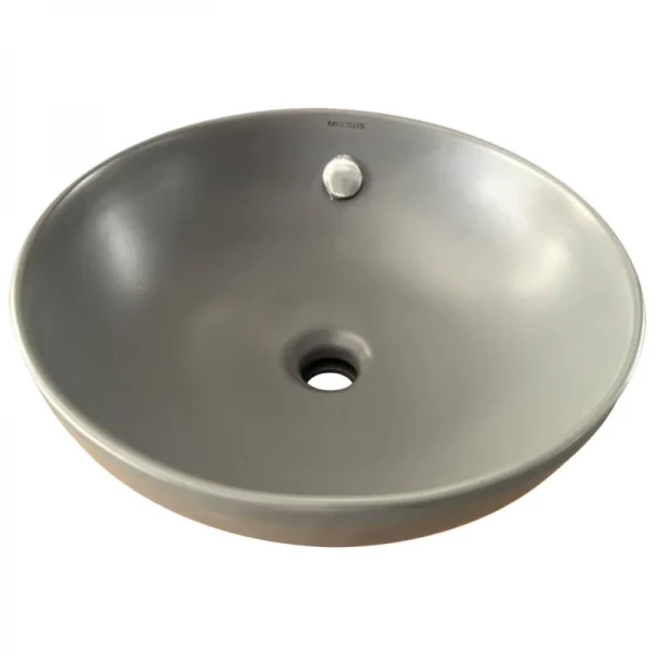 Раковина накладна Mixxus Premium TOPPER-0201 GRAY 410x410x165mm з переливом (MP6649)