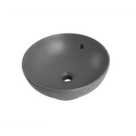 Раковина накладна Mixxus Premium TOPPER-0201 GRAY 410x410x165mm з переливом (MP6649)