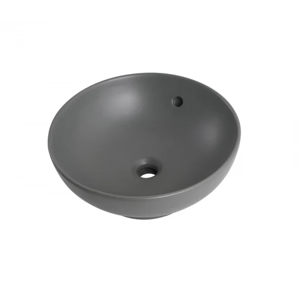 Раковина накладна Mixxus Premium TOPPER-0201 GRAY 410x410x165mm з переливом (MP6649)