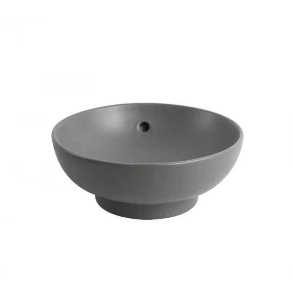 Раковина накладная Mixxus Premium TOPPER-0201 GRAY 410x410x165mm с переливом (MP6649)