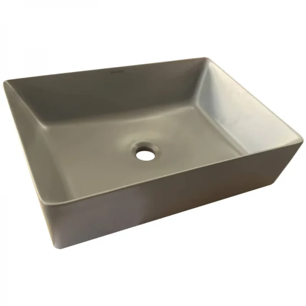 Раковина накладная Mixxus Premium QUADRO-0108 GRAY 550x390x145mm (MP6652)