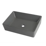 Раковина накладная Mixxus Premium QUADRO-0108 GRAY 550x390x145mm (MP6652)