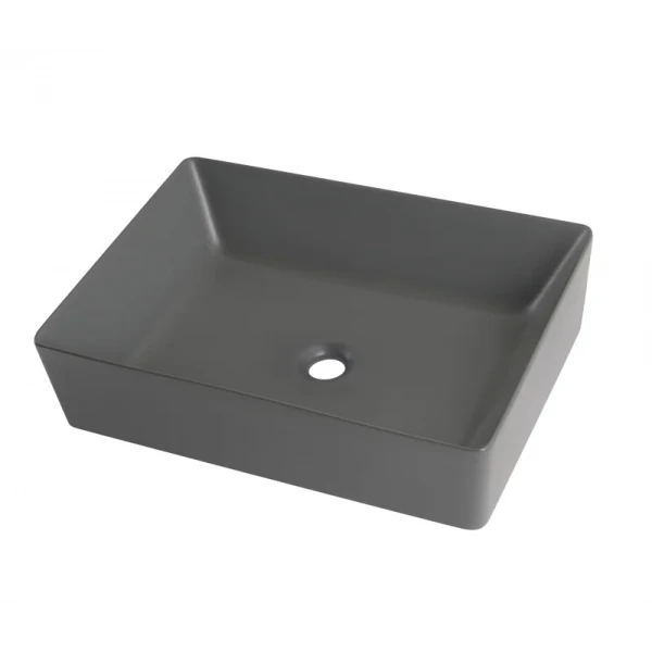 Раковина накладная Mixxus Premium QUADRO-0108 GRAY 550x390x145mm (MP6652)