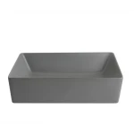 Раковина накладная Mixxus Premium QUADRO-0108 GRAY 550x390x145mm (MP6652)