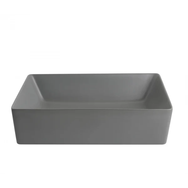 Раковина накладная Mixxus Premium QUADRO-0108 GRAY 550x390x145mm (MP6652)