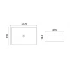 Раковина накладная Mixxus Premium QUADRO-0108 GRAY 550x390x145mm (MP6652)