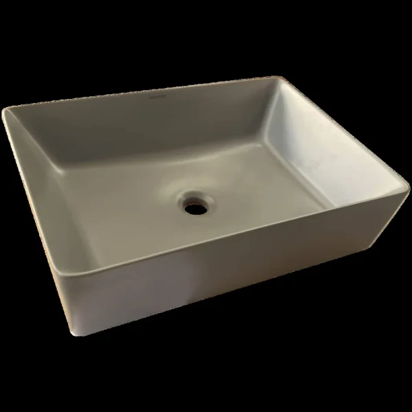 Раковина накладная Mixxus Premium QUADRO-0108 GRAY 550x390x145mm (MP6652)