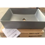 Раковина накладная Mixxus Premium QUADRO-0108 GRAY 550x390x145mm (MP6652)