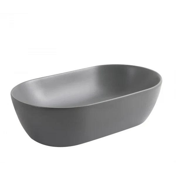 Раковина накладная Mixxus Premium ELLIPSE-0109 GRAY 500x300x140mm (MP6653)