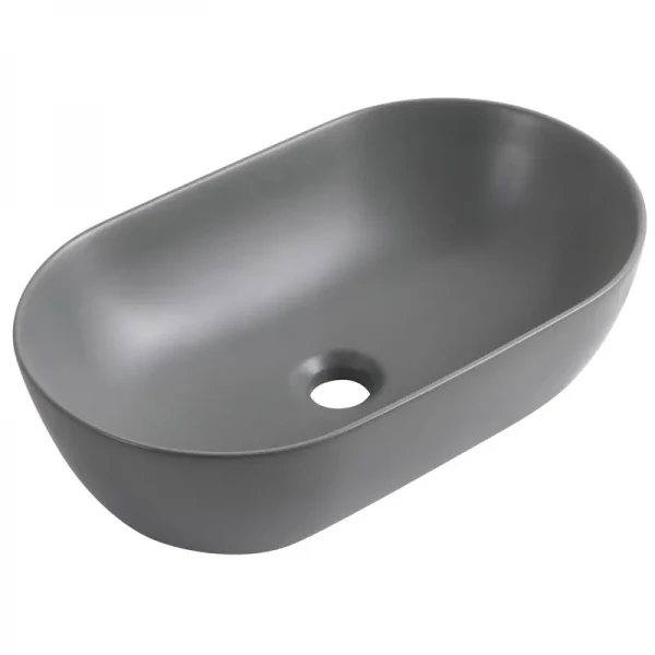Раковина накладная Mixxus Premium ELLIPSE-0109 GRAY 500x300x140mm (MP6653)