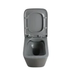 Унитаз подвесной Mixxus Premium QUADRO-0305-R GRAY 510x350x345mm система смыва RIMLESS (MP6656)