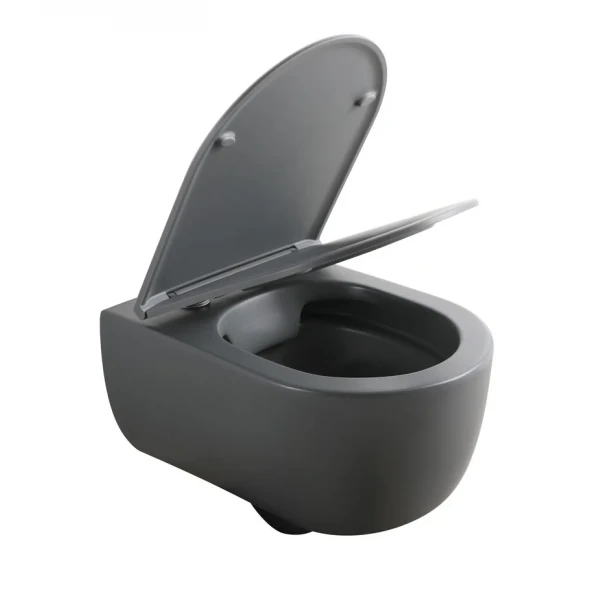 Унитаз подвесной Mixxus Premium TOPPER-0303-R GRAY 495x370x350mm система смыва RIMLESS (MP6657)