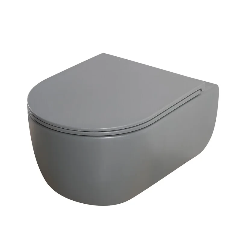 Унітаз підвісний Mixxus Premium TOPPER-0303-R GRAY 495x370x350mm система змиву RIMLESS (MP6657)