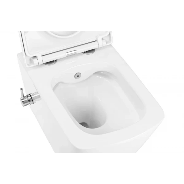 Унитаз-биде подвесной Mixxus Premium QUADRO-1301-R 510x350x345mm система смыва RIMLESS (MP6658)