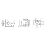 Унитаз-биде подвесной Mixxus Premium QUADRO-1301-R 510x350x345mm система смыва RIMLESS (MP6658)