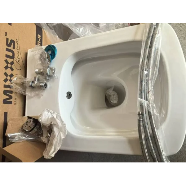 Унитаз-биде подвесной Mixxus Premium QUADRO-1301-R 510x350x345mm система смыва RIMLESS (MP6658)