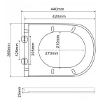 Унитаз-биде подвесной Mixxus Premium ELLIPSE-1301-R 500x365x350mm система смыва RIMLESS (MP6659)