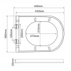 Унитаз-биде подвесной Mixxus Premium ELLIPSE-1301-R 500x365x350mm система смыва RIMLESS (MP6659)