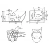 Унитаз-биде подвесной Mixxus Premium ELLIPSE-1301-R 500x365x350mm система смыва RIMLESS (MP6659)