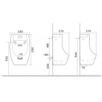 Писсуар подвесной Mixxus Premium BEVEL-1002 330x245x545mm с ИК-датчиком автоматического смыва (MP6662)