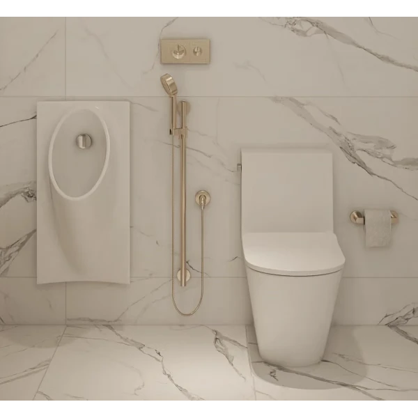 Писсуар подвесной Mixxus Premium BEVEL-1005 380x420x750mm с краном для писсуара (MP6664)