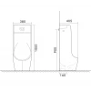 Пісуар підлоговий Mixxus Premium BEVEL-0901 380x405x1000mm з ІЧ-датчиком автоматичного змиву (MP6665)