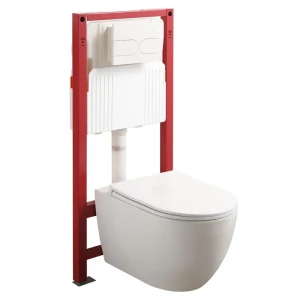 Комплект: Mixxus Premium Ellipse-SET-2101 (в 2 ящ) Унитаз система смыва Tornado 3.0+ Инсталляция Koer KT-0404 + панель KT-0604-03 White (MP6667)