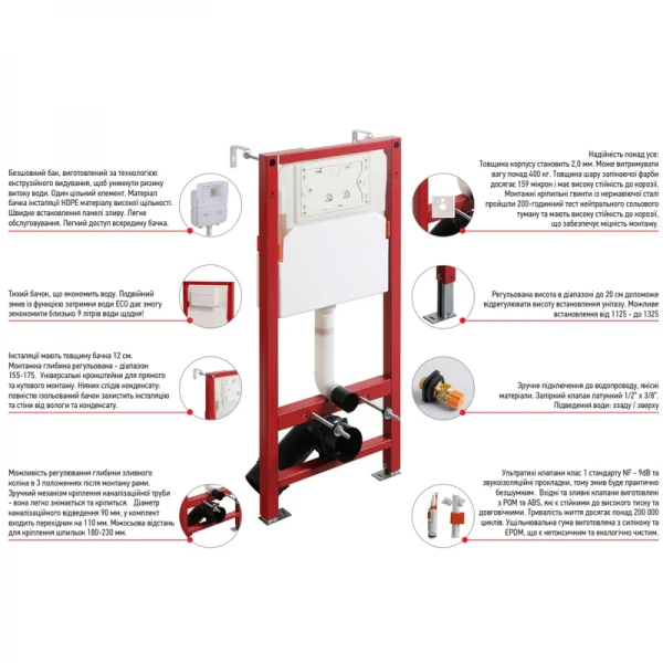 MIXXUS PREMIUM ELLIPSE-SET-2101 Комплект: Унітаз система змиву TORNADO 3.0+ Інсталяція з панеллю змиву WHITE (MP6667)