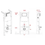 MIXXUS PREMIUM ELLIPSE-SET-2101 Комплект: Унітаз система змиву TORNADO 3.0+ Інсталяція з панеллю змиву WHITE (MP6667)