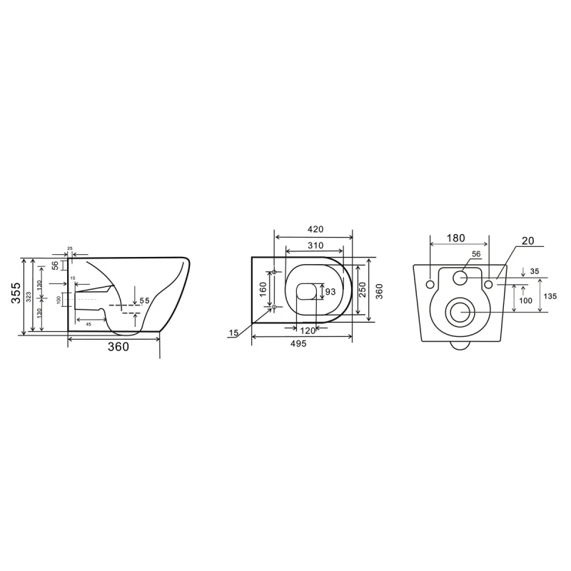 MIXXUS PREMIUM ELLIPSE-SET-2101 GRAY Комплект: Унітаз система змиву TORNADO 3.0+ Інсталяція з панеллю змиву GUN GRAY (MP6668)