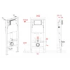 MIXXUS PREMIUM ELLIPSE-SET-2101 GRAY Комплект: Унітаз система змиву TORNADO 3.0+ Інсталяція з панеллю змиву GUN GRAY (MP6668)