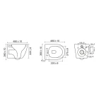 MIXXUS PREMIUM BEVEL-SET-2101 BLACK Комплект: Унітаз система змиву TORNADO 1.0+ Інсталяція з панеллю змиву BLACK MAT (MP6669)