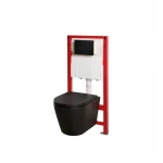 MIXXUS PREMIUM BEVEL-SET-2101 BLACK Комплект: Унітаз система змиву TORNADO 1.0+ Інсталяція з панеллю змиву BLACK MAT (MP6669)