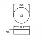 Раковина накладна Mixxus Premium TOPPER-0102 365х365х125mm (MP6680)