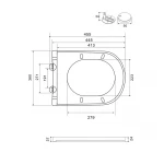 Сидение-крышка для унитаза Mixxus Premium SEAT COVER ELLIPSE-2005 GRAY 445х360х37mm дюропласт (MP6685)
