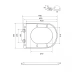 Сидение-крышка для унитаза Mixxus Premium SEAT COVER ELLIPSE-2006 425х360х25mm дюропласт (MP6689)