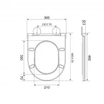 Унитаз напольный безбачковый Mixxus Premium Bevel-0702-T3 555х365х410mm система смыва Tornado 3.0 (MP6715)