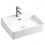Раковина подвесная-накладная Mixxus Premium QUADRO-0203 500x420x130mm (отверстие под смеситель, перелив) (MP6718)