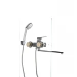 Смеситель для ванны Mixxus Oregon 006 (перекл. кнопкой) черный (MX0007)