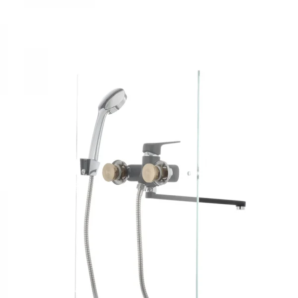 Смеситель для ванны Mixxus Oregon 006 (перекл. кнопкой) черный (MX0007)