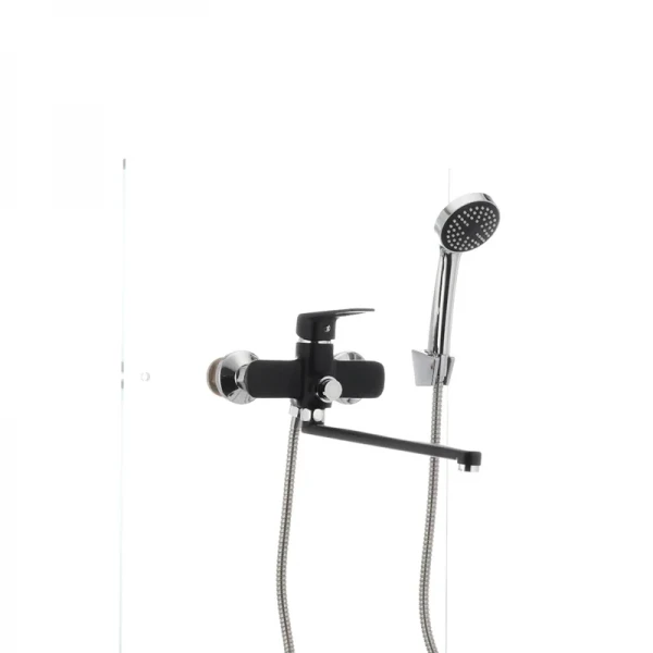 Смеситель для ванны Mixxus Oregon 006 (перекл. кнопкой) черный (MX0007)