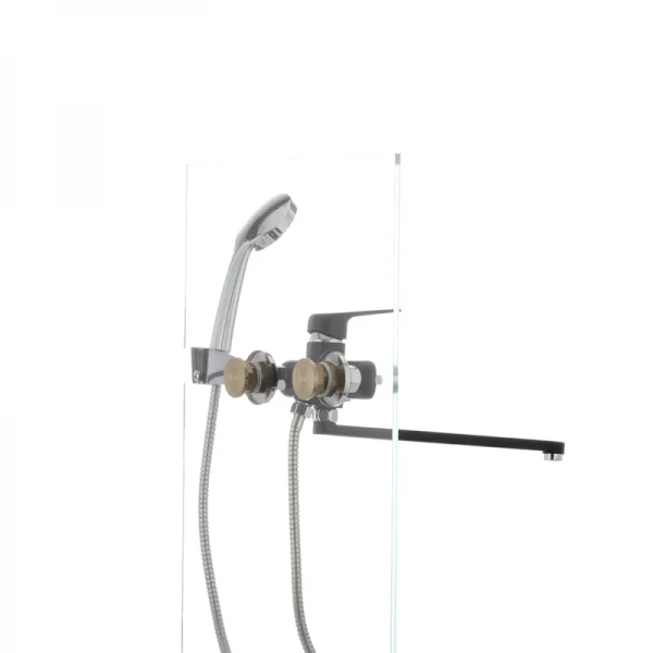 Смеситель для ванны Mixxus Oregon 006 (перекл. кнопкой) черный (MX0007)