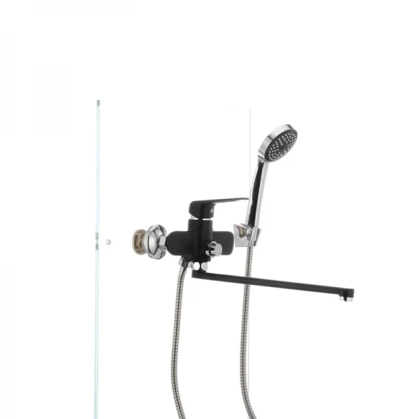 Смеситель для ванны Mixxus Oregon 006 (перекл. кнопкой) черный (MX0007)