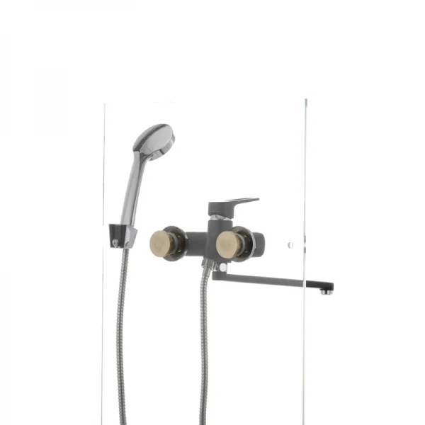 Смеситель для ванны Mixxus Nevada 006 (перекл. кнопкой) черный (MX0017)