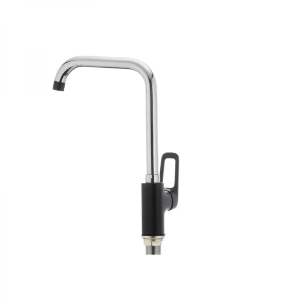 Смеситель для кухни MIXXUS Nevada 014-G черный матовый с высоким поворотным изливом (MX0019)