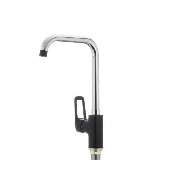 Смеситель для кухни MIXXUS Nevada 014-G черный матовый с высоким поворотным изливом (MX0019)
