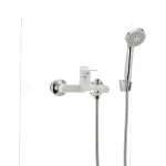 Змішувач для ванни Mixxus Dallas 009 білий матовий одноважільний з коротким литим зливом (MX0029)