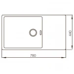 Мойка Mixxus MX7844-200-x1.2-PVD-Gold (MX0563)