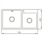 Мойка Mixxus MX7843-220x1.0-Satin (MX0564)